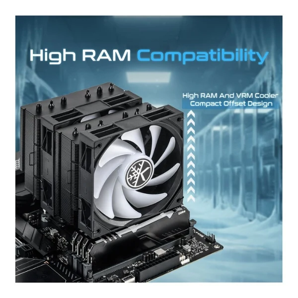 CPU Cooler KingCool CRYO TITAN ARGB - 260 W - 59.63 CFM - 29.8 dBA - Negro - Image 3