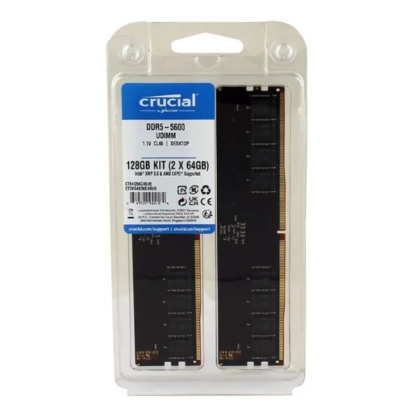 Memoria RAM Crucial 128GB (2x64GB) DDR5 5600MHz – Para PC - Image 2