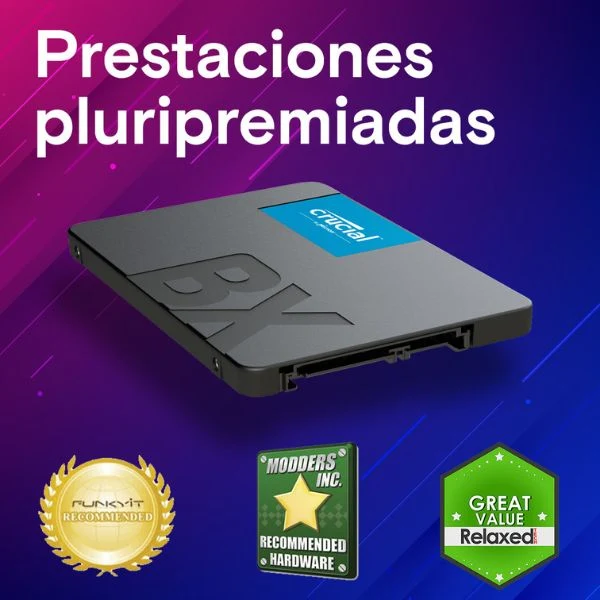 Disco Duro SSD Crucial BX500 500GB 2.5" SATA - CT500BX500SSD1 - Image 2