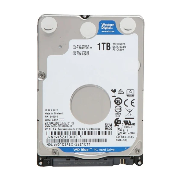 Disco Duro HDD WD Blue Mainstream 1TB 5400 RPM SATA III 6Gb/s 8MB caché Internal SMR 2,5" - Image 2