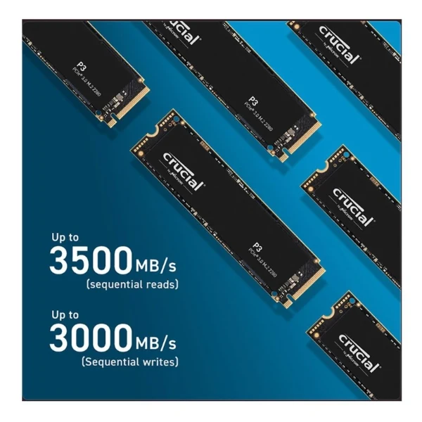 Disco Duro SSD Crucial P3 2TB 3D NAND PCIe Gen 3 x4 NVMe M.2 - Image 2
