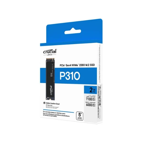 Disco Duro SSD Crucial P310 2TB 232L Micron QLC NAND PCIe Gen 4 x4 NVMe M.2 - CT2000P310SSD8 - Image 2