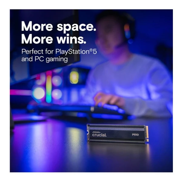 Disco Duro SSD Crucial P510 1TB SSD G9 TLC NAND PCIe Gen 5 x4 NVMe M.2 2280 w/ Heatsink - Image 3