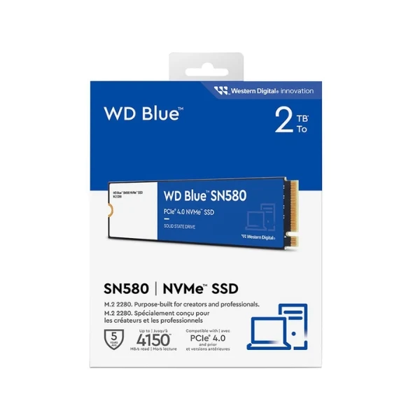 Disco Duro SSD WD Blue SN580 2TB WDC TLC NAND PCIe Gen 4 x4 NVMe M.2 - Image 4