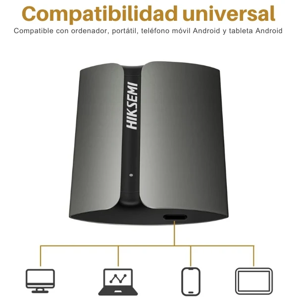 Disco Hiksemi Disco Duro Externo Portatil SSD T300S 1TB Con USB3-2-C Negro - Image 5