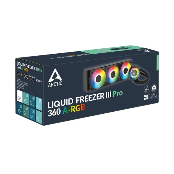 Enfriador Líquido Arctic Cooling Liquid Freezer III Pro ARGB 360mm All in One – Negro - Image 5