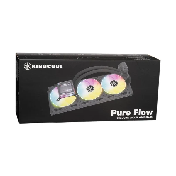 Enfriador Líquido KingCool Pure Flow ARGB 360mm All in One – Negro - Image 3