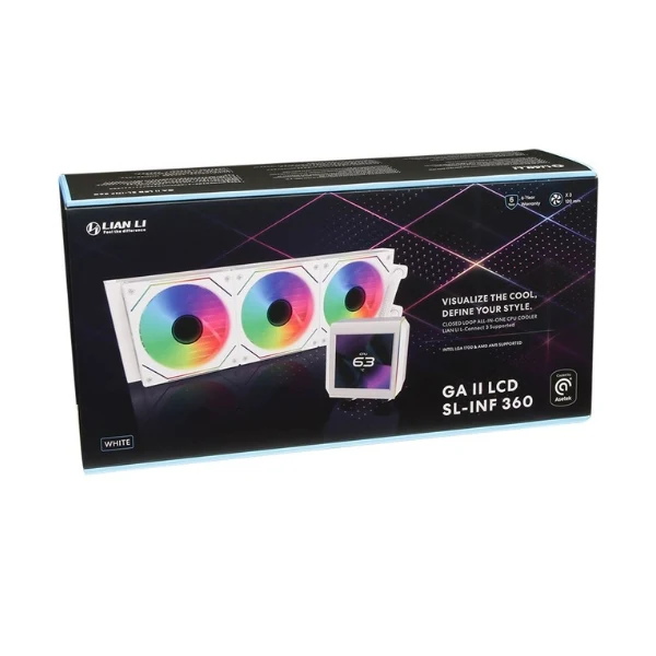 Enfriador Líquido Lian Li Galahad II LCD-SL Infinity 360mm All in One – Blanco - Image 6