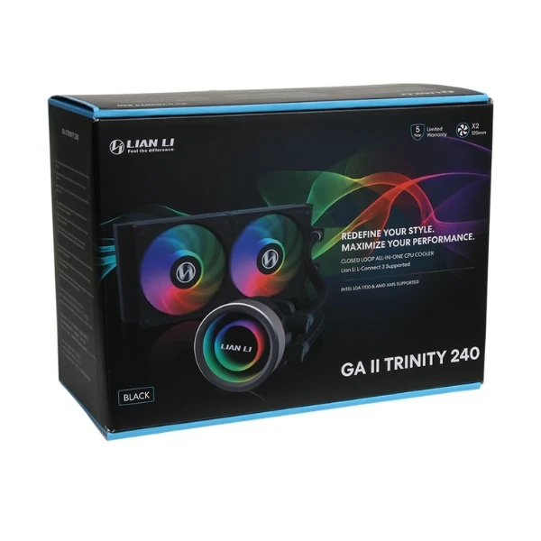 Enfriador Líquido Lian Li Galahad II Trinity 240mm All in One – Negro - Image 3