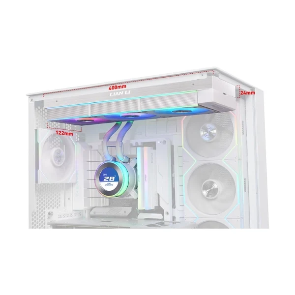 Enfriador Líquido Lian Li Hydroshift II LCD-C 360CL 360mm All in One – Blanco - Image 2
