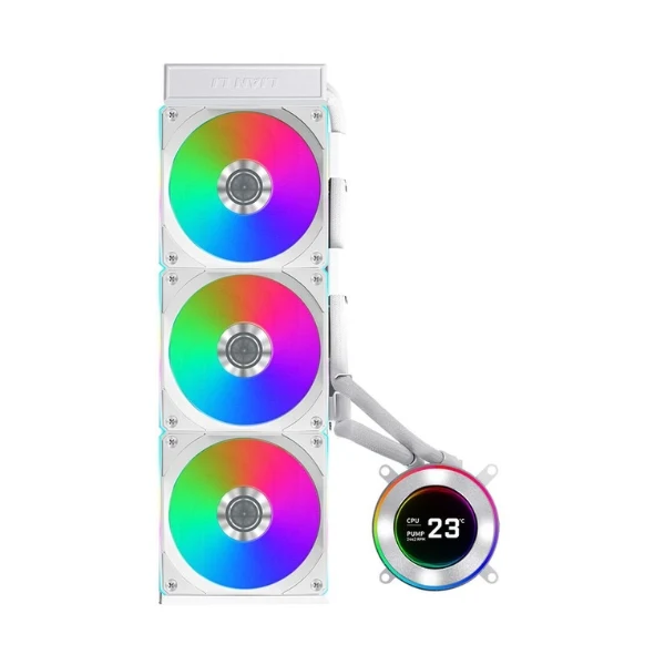 Enfriador Líquido Lian Li Hydroshift II LCD-C 360CL 360mm All in One – Blanco - Image 3