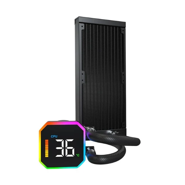 Enfriador Líquido Montech HyperFlow Digital 240mm All in One – Negro - Image 3