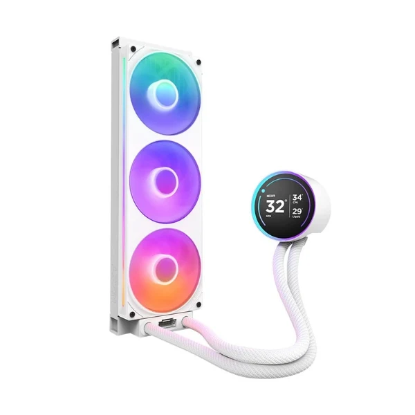 Enfriador Líquido NZXT Kraken Elite RGB 360mm All in One – Blanco - Image 2