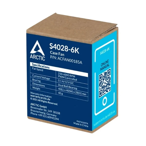 Fan Cooler Arctic Cooling S4028-6K Dual Ball Bearing 40mm - Negro - Image 4