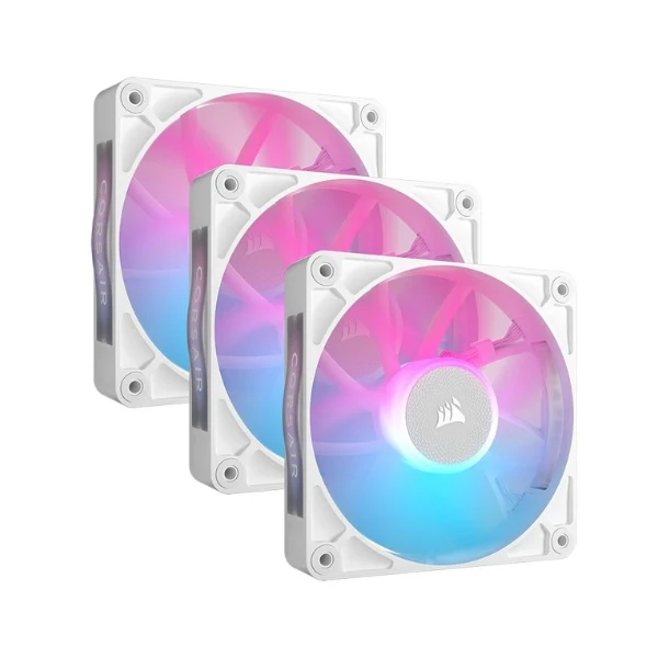 Fan Cooler Corsair iCUE LINK RX120 RGB Magnet Dome Bearing 120mm - Blanco - RGB - 3 Pack - Image 2