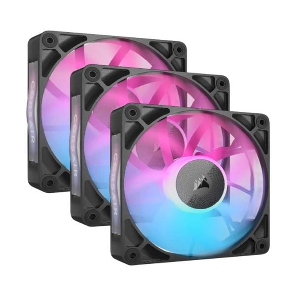 Fan Cooler Corsair iCUE LINK RX120 RGB Magnetic Dome Bearing 120mm - Negro - RGB - 3 Pack - Image 2