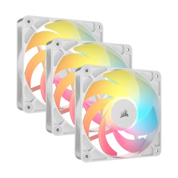 Fan Cooler Corsair RS120-R ARGB Magnetic Dome Bearing 120mm - Blanco - RGB - 3 Pack - Image 2