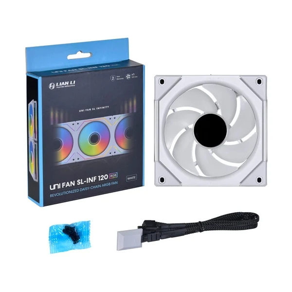 Fan Cooler Lian Li Uni Fan SL Infinity Fluid Dynamic Bearing 120mm - Blanco - RGB - Image 6