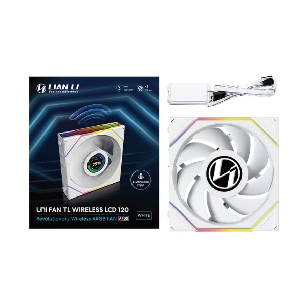 Fan Cooler Lian Li UNI FAN TL120 V2 LCD Wireless Fluid Dynamic Bearing 120mm - Blanco - RGB - Image 6