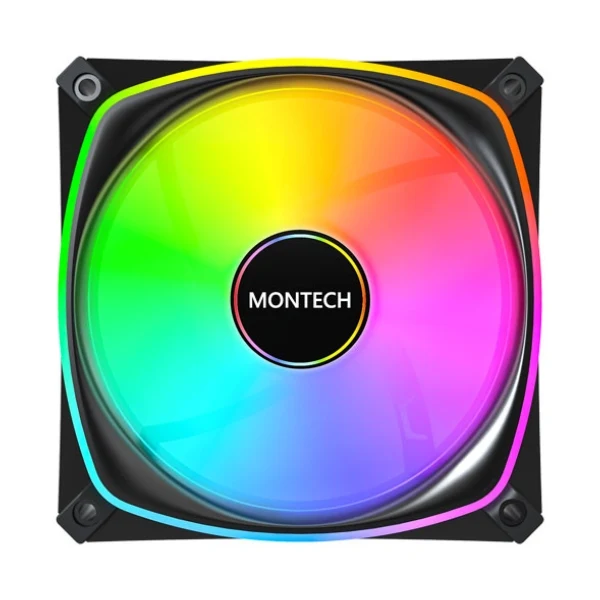 Fan Cooler Montech AX120 PRO Rifle Bearing 120mm - Negro - RGB - 3 Pack - Image 2