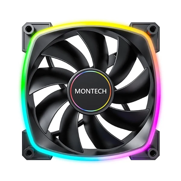 Fan Cooler Montech AX140 Hydro Dynamic Bearing 140mm - Negro - ARGB - Image 2