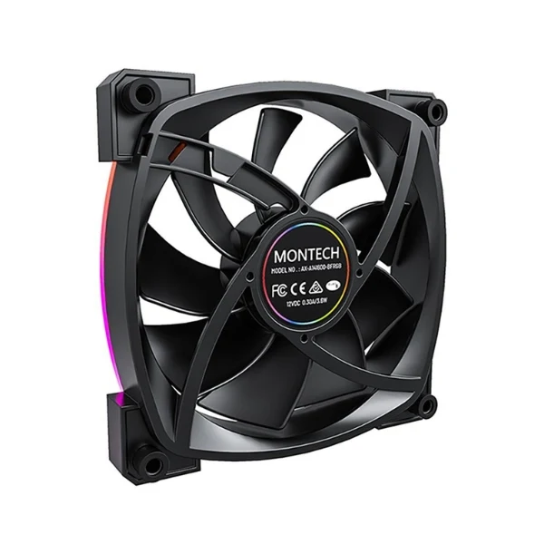 Fan Cooler Montech AX140 Hydro Dynamic Bearing 140mm - Negro - ARGB - Image 4