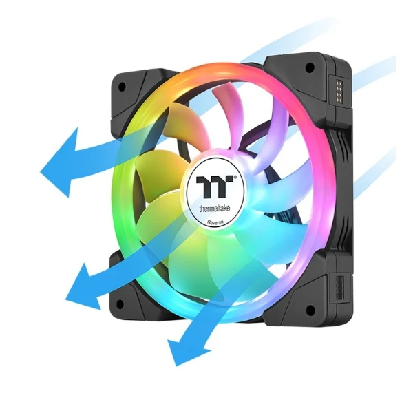 Fan Cooler Thermaltake SWAFAN EX12 ARGB Hydraulic Bearing 120mm - Negro - RGB - 3 Pack - Image 3