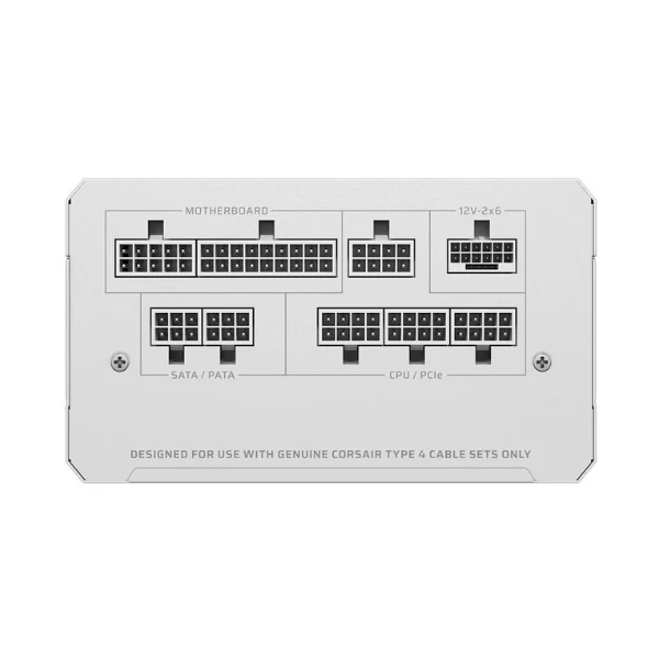 Fuente de Poder Corsair RMe Series RM1000e - 1000W - Cybenetics Gold - Modular - ATX - White - Image 3