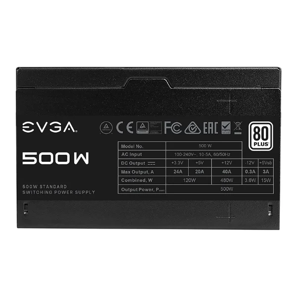 Fuente de Poder EVGA 500 W1, 80+ WHITE 500W Power Supply - Image 5