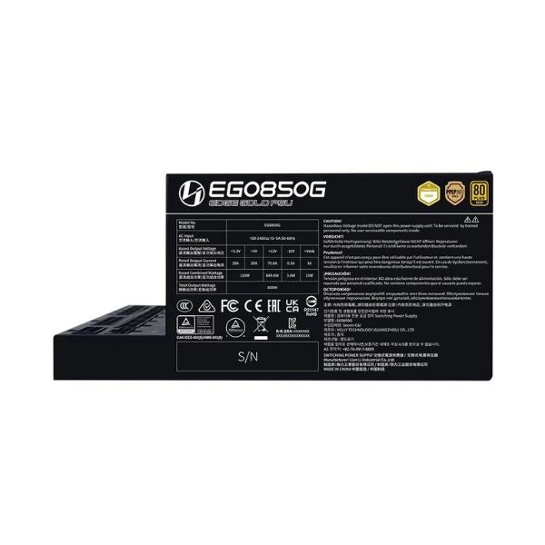 Fuente de Poder Lian Li EDGE GOLD - 850W - 80 PLUS Gold - Modular - ATX - Image 4