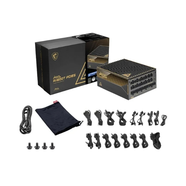 Fuente de Poder MSI MEG Ai1600T PCIE5 - 1600W - 80 PLUS Titanium - Modular - ATX - Image 4