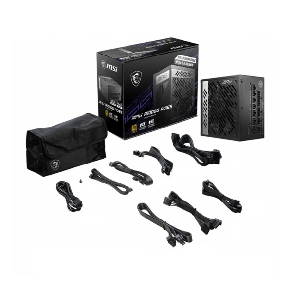Fuente de Poder MSI MPG A1000G PCIE5 - 1000W - 80 PLUS Gold - Modular - ATX - Image 4