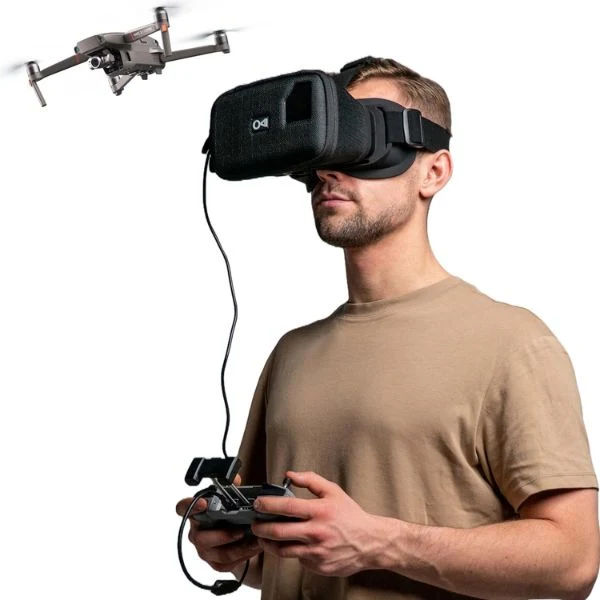 Gafas para drones DroneMask FPV para drones DJI, FPV y GPS Lente Unibody patentada, Drones con auriculares VR inmersivos, Gafas FPV