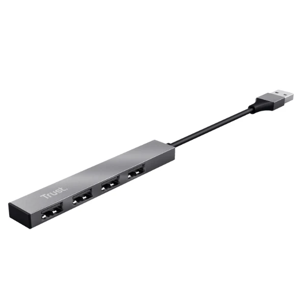 Hub Mini Trust Halyx 4 Puertos Usb 2.0 Plateado 23787 - Image 2