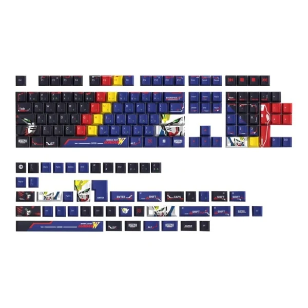 Set de keycaps HYTE x Mobile Suit Gundam Wing PBT 152 piezas para teclados mecánicos - KEY-HYTE-GWING - Multicolor
