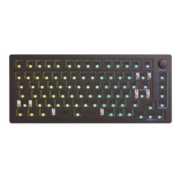 Teclado barebones MK MAX 75% 3MODE de aluminio - V83PROM2BAREBON - Negro