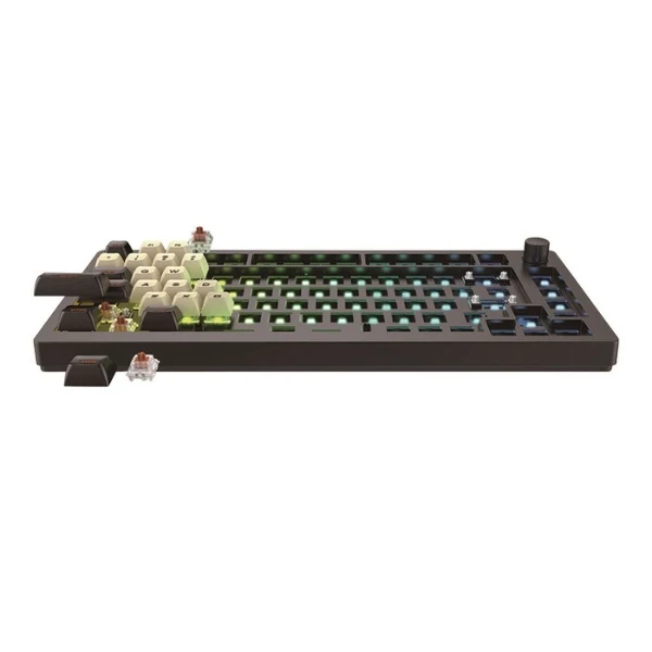 Teclado barebones MK MAX 75% 3MODE de aluminio - V83PROM2BAREBON - Negro - Image 2