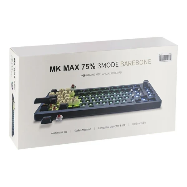 Teclado barebones MK MAX 75% 3MODE de aluminio - V83PROM2BAREBON - Negro - Image 3