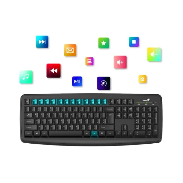 Kit Teclado y Mouse Genius KM-8100 Inalambrico 2.4GHz USB, DPI 1000 Negro - Image 5