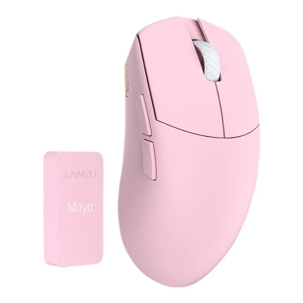 Mouse gaming inalámbrico Lamzu MAYA Champion Edition Light Pink 30000 DPI con sensor Pixart 3950 - MAYA LIGHT PINK - Rosado claro - Image 3