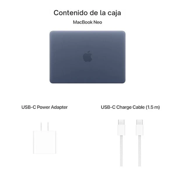 Laptop Apple MacBook Neo 13 MHFG4LL/A Pantalla 13" - A18 Pro - 8GB Memoria - 512GB SSD - 5-Core GPU - Indigo - Image 8