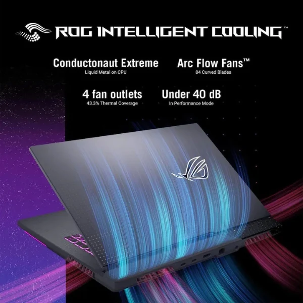 Laptop ASUS ROG Strix G17 AMD Ryzen 9 7845HX 32GB RAM 1TB SSD 17.3" NVIDIA GeForce RTX 4060 Win 11 Pro - Gray - Image 7