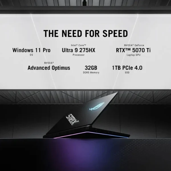 Laptop ASUS ROG Strix SCAR Intel Core Ultra 9 Series 2 32GB RAM 1TB SSD 18" NVIDIA GeForce RTX 5070 Ti Off Black - Image 8