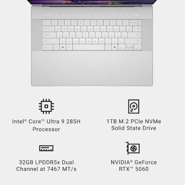 Laptop Dell Premium 16" Touchscreen Intel Core Ultra 9-285H (2.9GHz) 32GB RAM 1TB SSD 16.3" NVIDIA GeForce RTX 5060 Win 11 Home - Platinum - Image 7