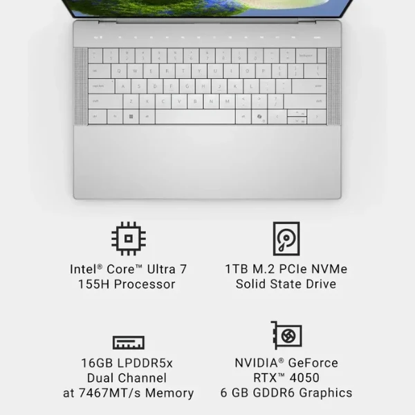 Laptop Dell XPS 14 (9440) Intel Core Ultra 7 Series 1 16GB RAM 1TB SSD 14.5" FHD Platinum NVIDIA GeForce RTX 4050 - Image 9