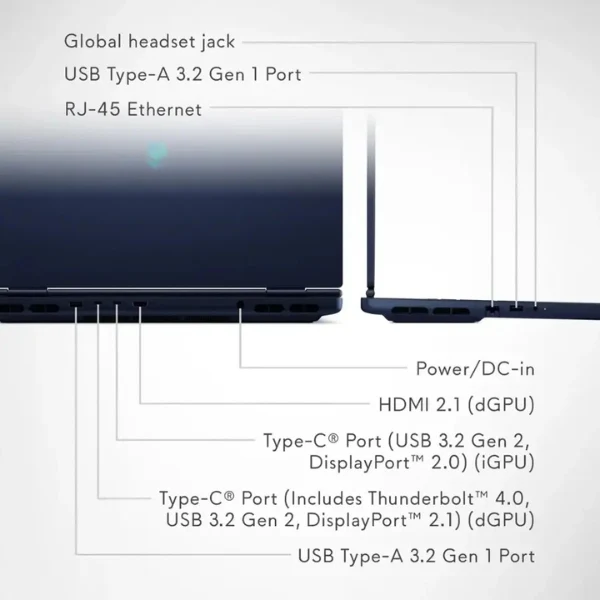 Laptop gaming Alienware 16X Aurora Intel Core Ultra 9 Series 2 32GB RAM 2TB SSD 16" NVIDIA GeForce RTX 5070 Blue - Image 6