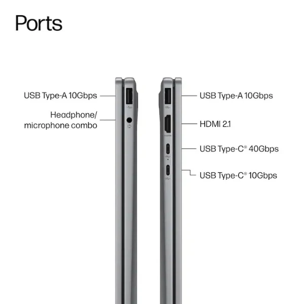 Laptop HP OmniBook X Flip 2 en 1 AMD Ryzen 7 Series 300 350 (2.0GHz) 24 GB RAM 1 TB SSD 14" AMD Radeon 860M Meteor Silver Aluminum - Image 8