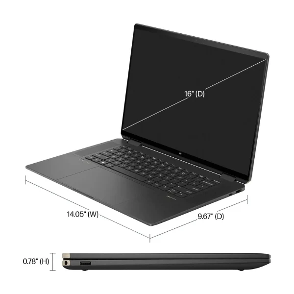 Laptop HP Spectre 2-in-1 Intel Core Ultra 7 32GB RAM 1TB SSD 16" 2.8K OLED Touch-Screen Nightfall NVIDIA GeForce RTX 4050 - Image 8