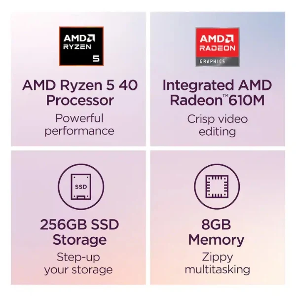 Laptop Lenovo IdeaPad Slim 3 - 15.6" FHD - AMD Ryzen 5 40 - 256GB SSD - 8GB RAM - Windows 11 - Abyss Blue - 82XQ012GUS - Image 3