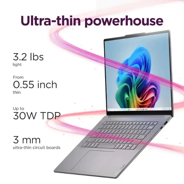 Laptop Lenovo - Yoga Slim 7i Aura Edition Intel Core Ultra 7 32GB RAM 1TB SSD 15.3” 3K Touch-Screen Luna Intel Arc - Image 11